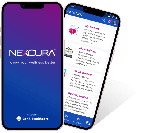 Nexcura mobile screen