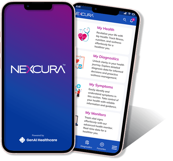 Nexcura mobile screen