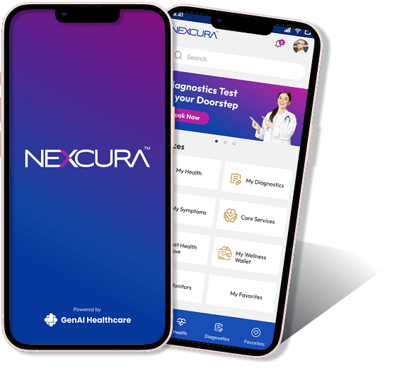Nexcura mobile screen