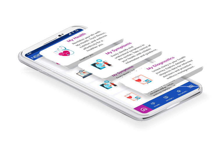 Nexcura mobile screen