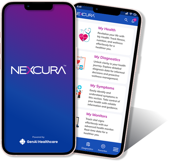 Nexcura mobile screen