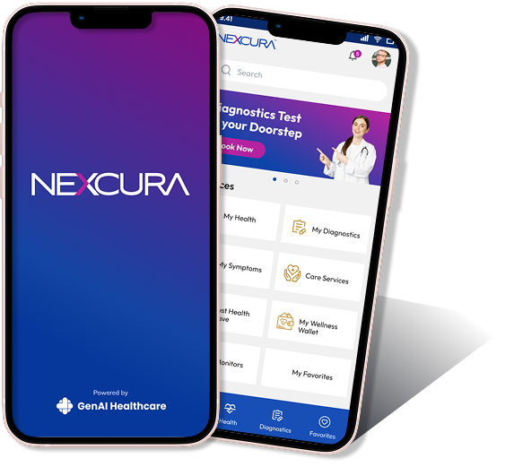 Nexcura mobile screen